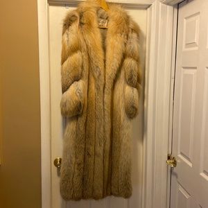 Full length, red fox coat